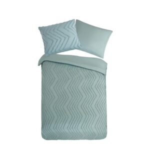Pure dekbedovertrek Zigzag - Groen - 140 x 220 cm - 100% Polyester