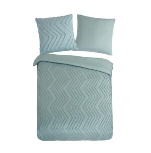 Pure dekbedovertrek Zigzag - Groen - 200 x 200 cm - 100% Polyester