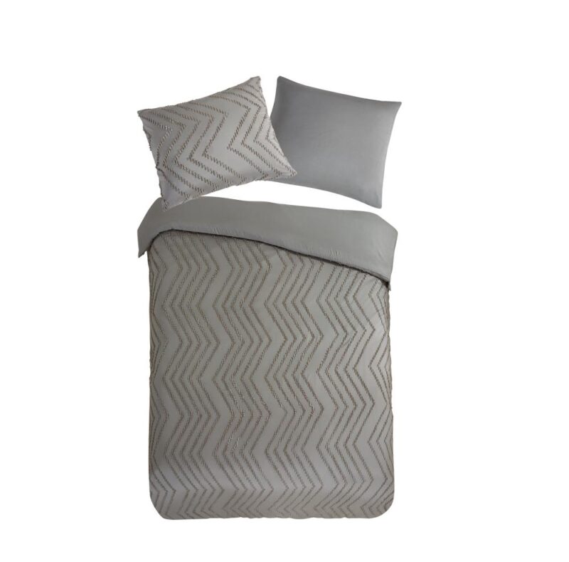 Zigzag overtrek van Pure, 140 x 220 cm, kussensloop 60 x 70 cm