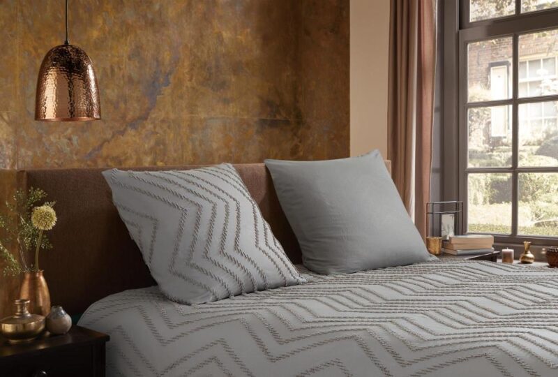 Beddengoed Zigzag 140 x 220 cm van Pure, Bruin