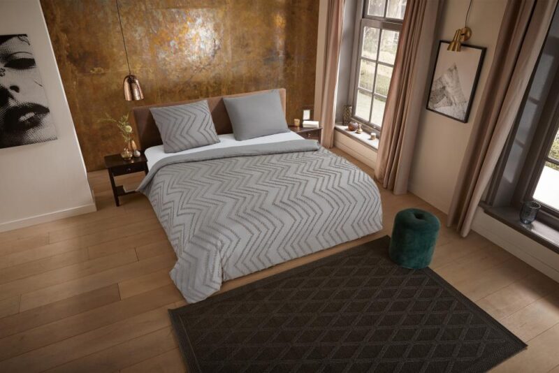100% Polyester dekbedset Zigzag van Pure in 140 x 220 cm