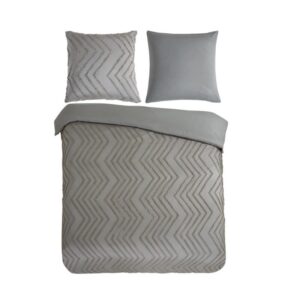 Pure dekbedovertrek Zigzag - Bruin - 240 x 220 cm - 100% Polyester