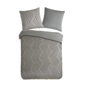 Pure dekbedovertrek Zigzag - Bruin - 155 x 220 cm - 100% Polyester