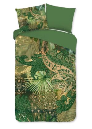 Pure dekbedovertrek Louise - Groen - 140 x 220 cm - 100% Polyester