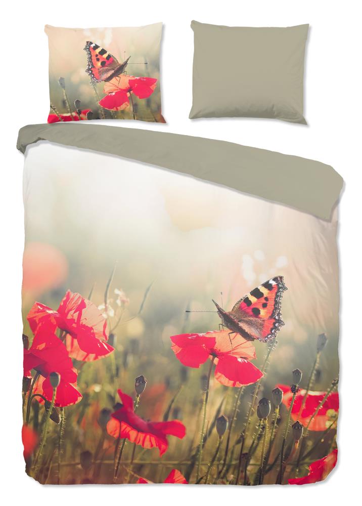 Good Morning Dekbedovertrek "Poppies" - Multi - (200x220 cm) - 100% Katoen