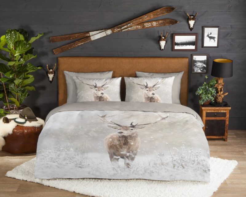100% katoen dekbedset Snowydeer van Good Morning in 200 x 220 cm