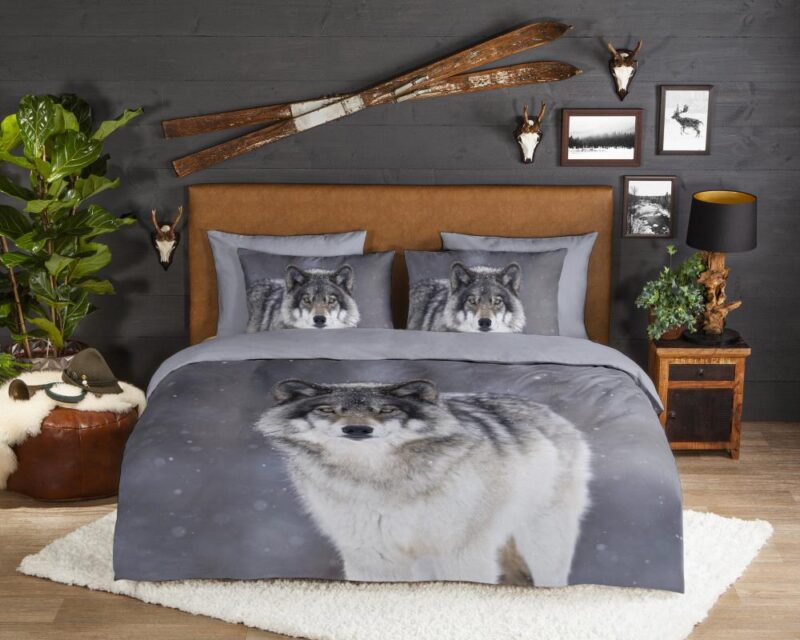 100% katoen dekbedset Wolfie van Good Morning in 200 x 220 cm