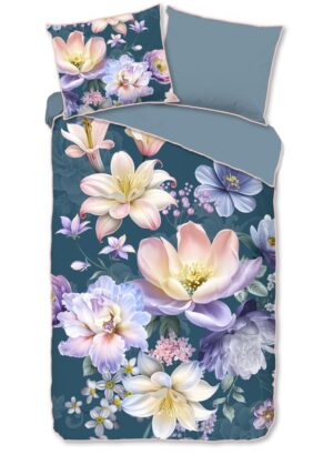 Descanso dekbedovertrek Mirery - Blauw - 140 x 220 cm - 100% katoen