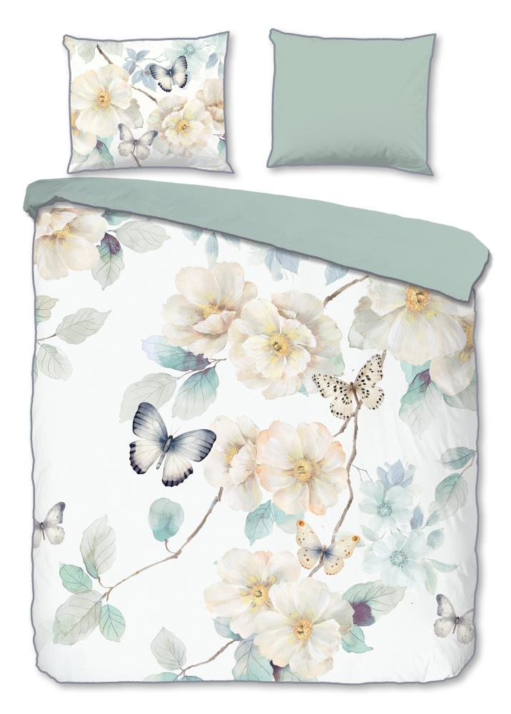 Descanso dekbedovertrek Adiwanya - Wit - 240 x 220 cm - 100% katoen