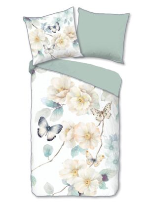 Descanso dekbedovertrek Adiwanya - Wit - 155 x 220 cm - 100% katoen