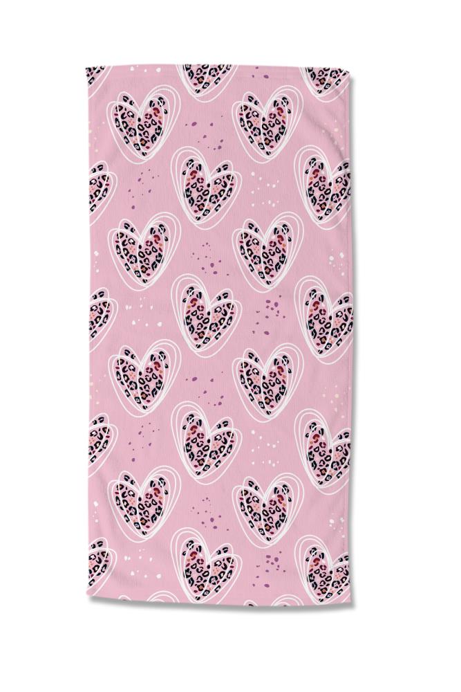 Good Morning strandlaken Femke - Roze - 75 x 150 cm - 100% Polyester