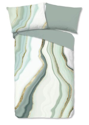 Good Morning dekbedovertrek Quincy - Groen - 140 x 200 cm - 100% katoen