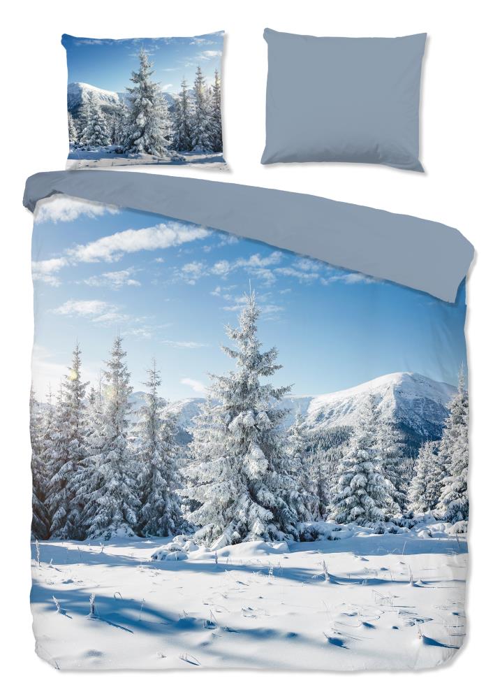 Good Morning Dekbedovertrek "Albert" - Blauw - (240x220 cm) - 100% Katoen