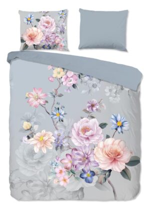 Good Morning dekbedovertrek Elena - Grijs - 240 x 220 cm - 100% katoen