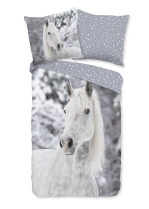 Good Morning dekbedovertrek Bonnie - Grijs - 135 x 200 cm - 100% katoen