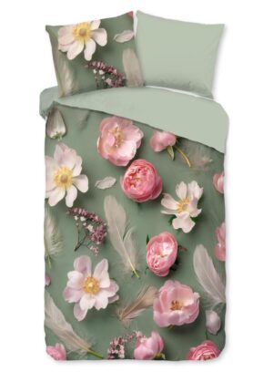 Good Morning dekbedovertrek Senzi - Groen - 240 x 220 cm - 100% katoen