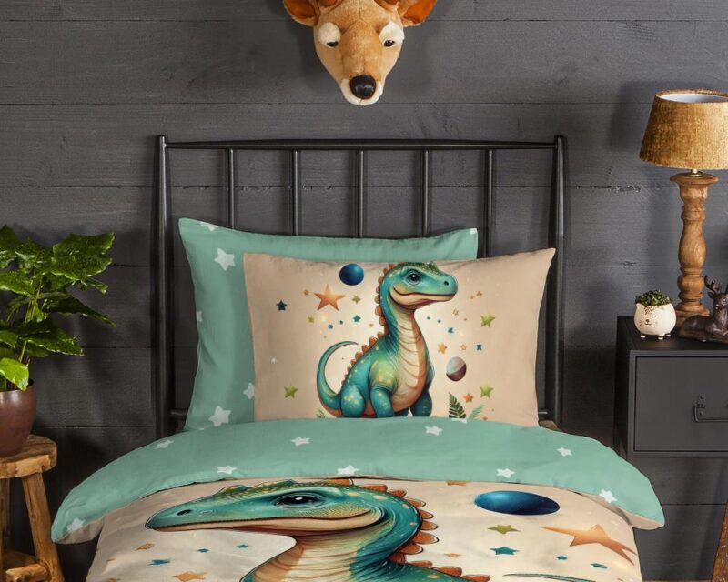 Beddengoed Milo 135 x 200 cm van Good Morning, Groen