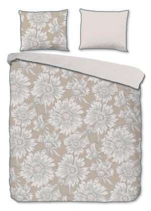 Descanso dekbedovertrek Ancona - Bruin - 240 x 220 cm - 100% katoen