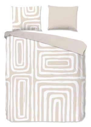 Good Morning dekbedovertrek Madeleine - Bruin - 240 x 220 cm - 100% katoen