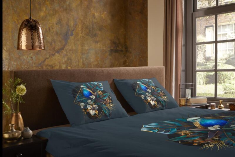 Beddengoed Larry 140 x 220 cm van Pure, Blauw
