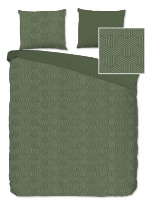 Pure dekbedovertrek Groningen - Groen - 240 x 220 cm - 100% Polyester