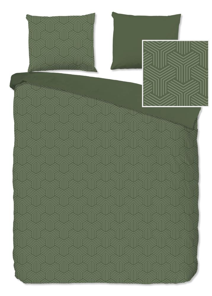 Pure dekbedovertrek Groningen - Groen - 240 x 220 cm - 100% Polyester