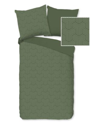 Pure dekbedovertrek Groningen - Groen - 200 x 200 cm - 100% Polyester
