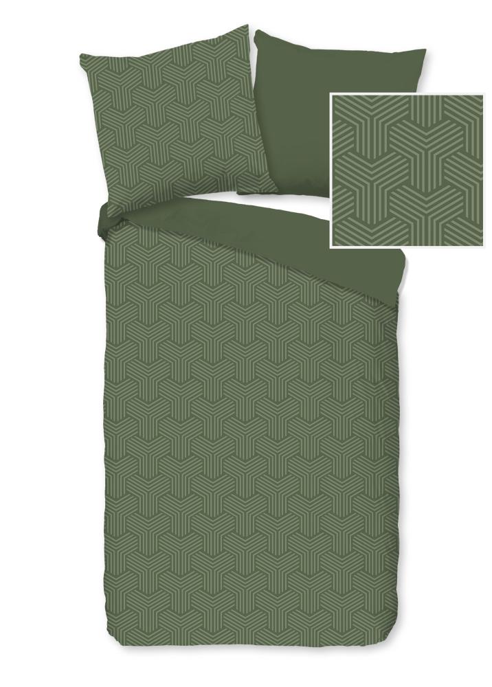 Pure dekbedovertrek Groningen - Groen - 200 x 200 cm - 100% Polyester