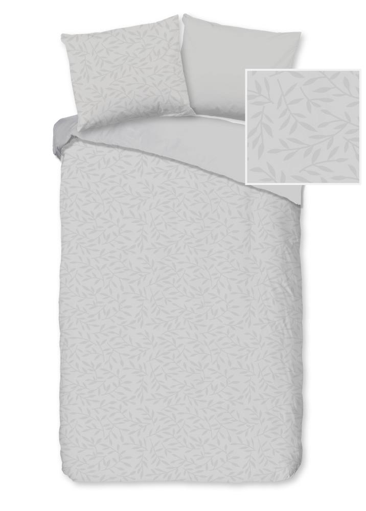 Pure dekbedovertrek Venlo - Grijs - 140 x 220 cm - 100% Polyester