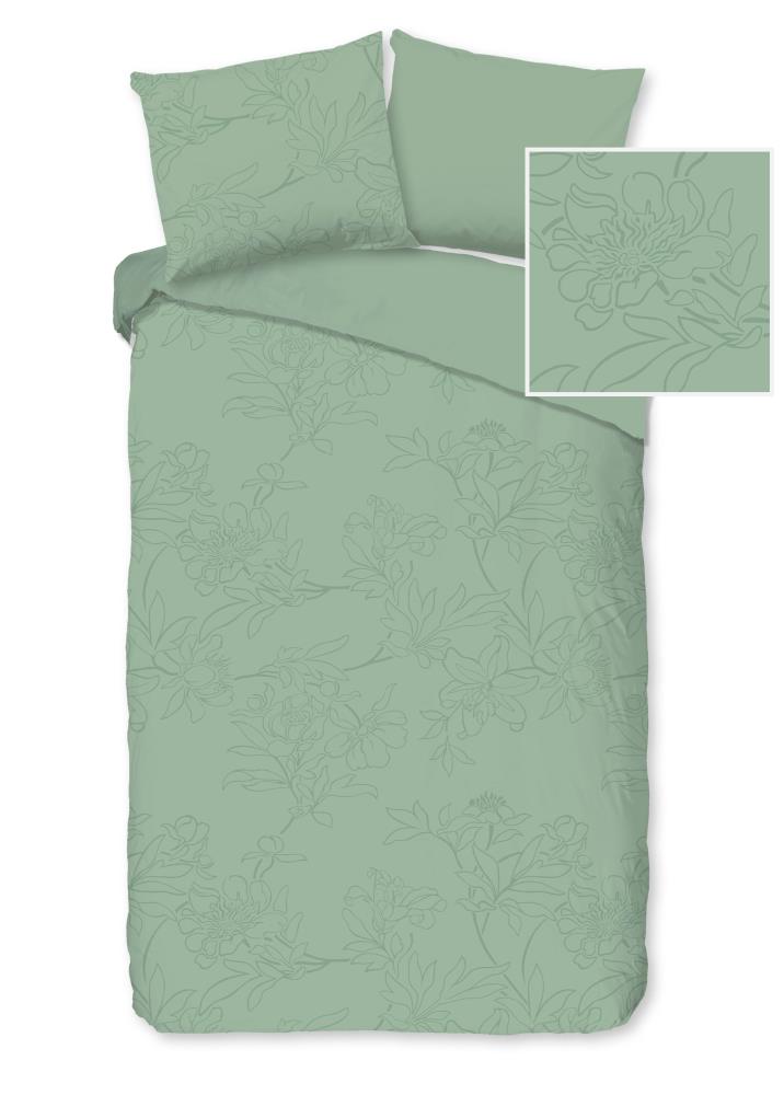 Pure dekbedovertrek Den Haag - Groen - 140 x 220 cm - 100% Polyester