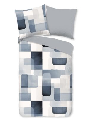 Good Morning dekbedovertrek Aiden - Blauw - 200 x 200 cm - 100% katoen
