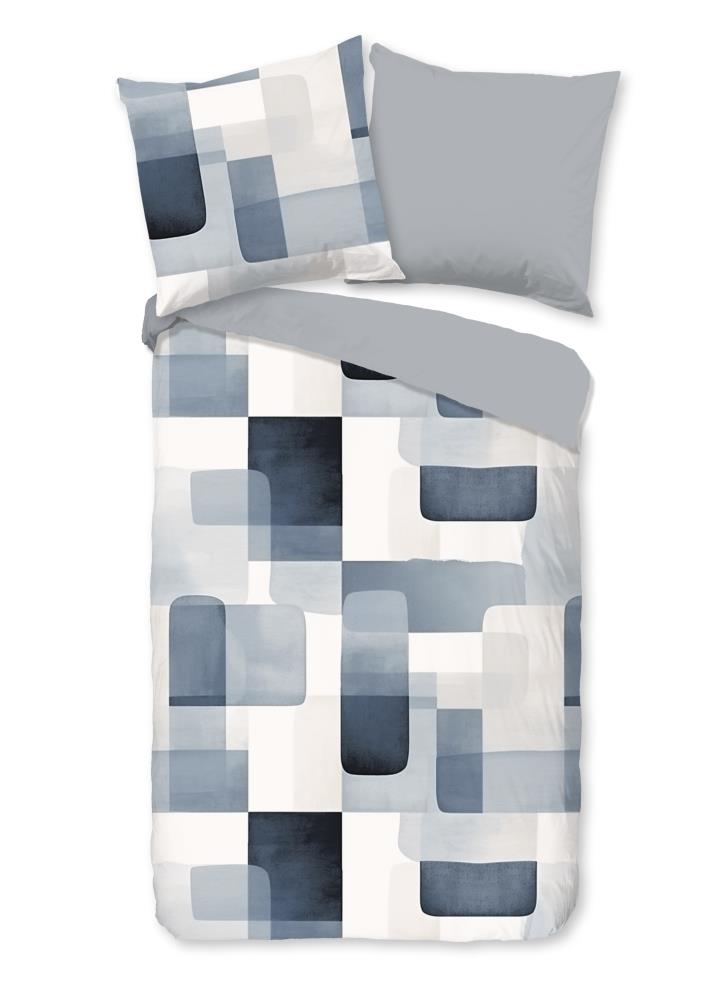 Good Morning Dekbedovertrek "Aiden" - Blauw - (200x200 cm) - 100% Katoen