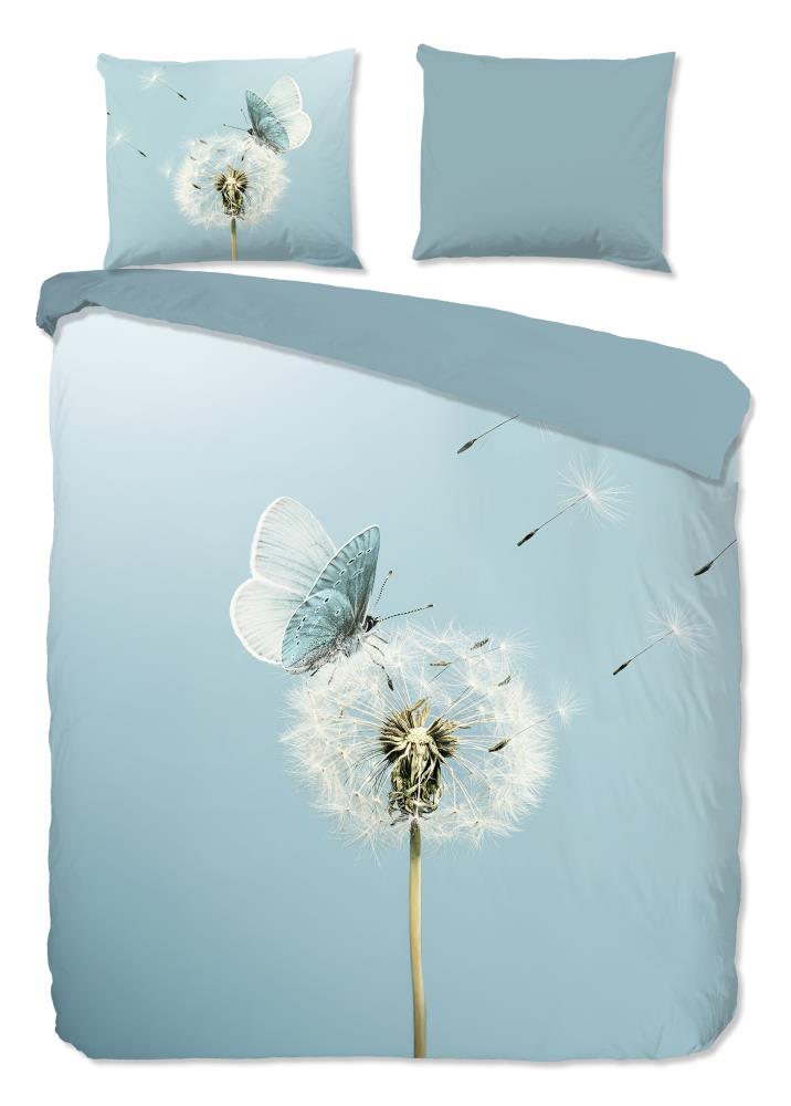 Good Morning Dekbedovertrek "Papillon" - Blauw - (240x220 cm) - 100% Katoen