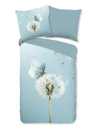Good Morning dekbedovertrek Papillon - Blauw - 200 x 200 cm - 100% katoen