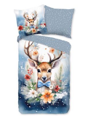 Good Morning dekbedovertrek Cupid - Blauw - 135 x 200 cm - 100% katoen