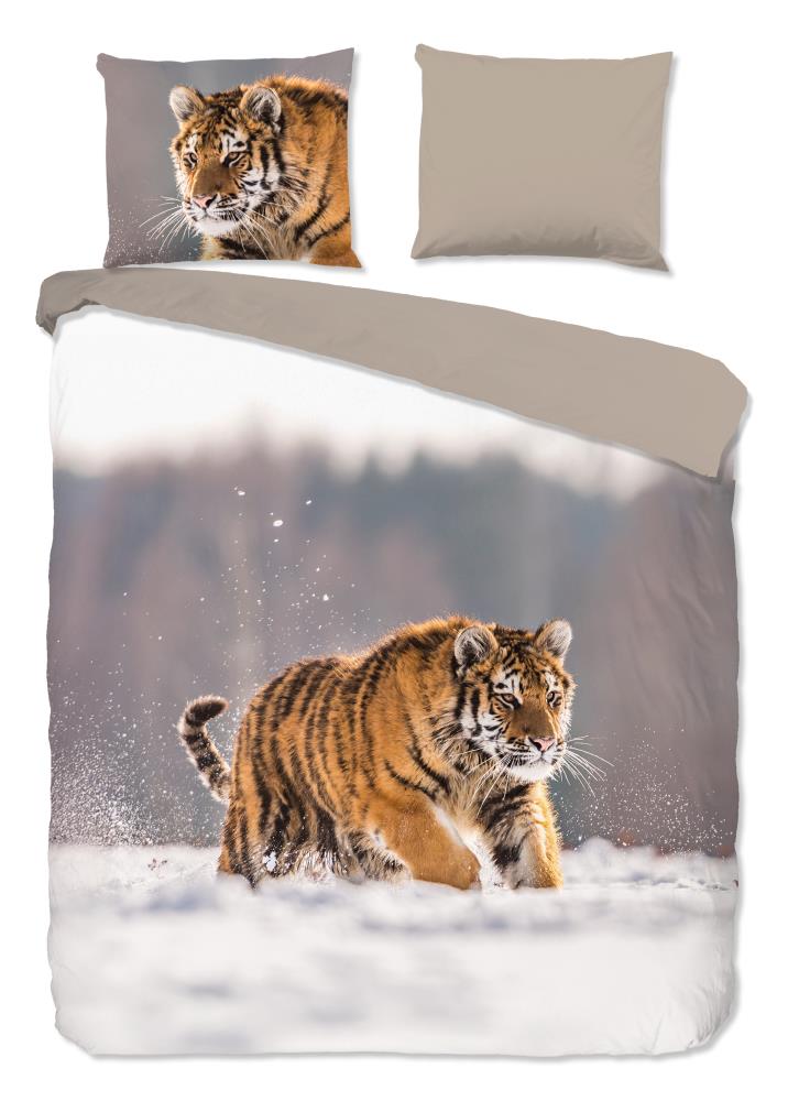 Good Morning Dekbedovertrek "Siberian" - Bruin - (200x220 cm) - 100% Katoen