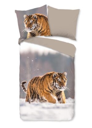 Good Morning dekbedovertrek Siberian - Bruin - 200 x 200 cm - 100% katoen