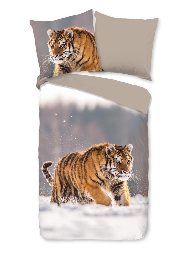 Good Morning Dekbedovertrek "Siberian" - Bruin - (200x200 cm) - 100% Katoen