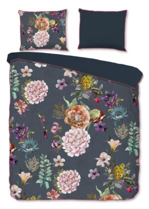 Descanso dekbedovertrek Parma - Grijs - 140 x 220 cm - 100% organisch katoen