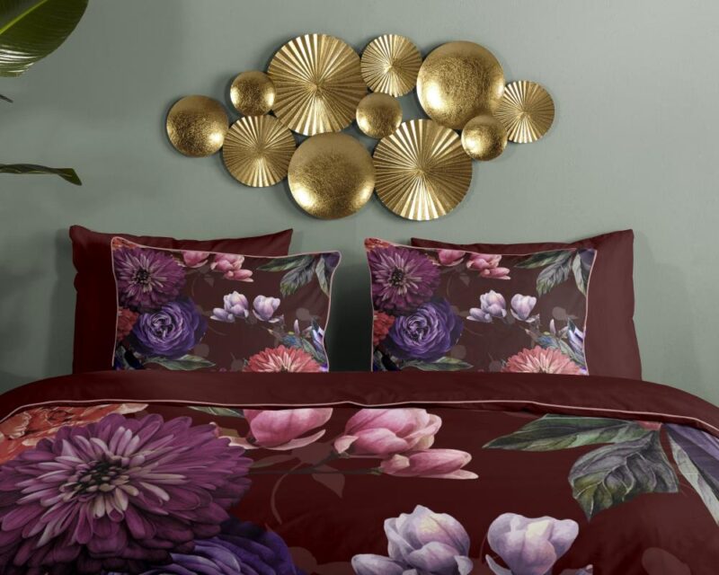 Beddengoed Bloomie 200 x 220 cm van Descanso, Rood