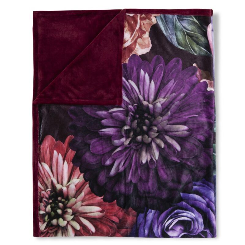 100% Polyester deken Bloomie van Descanso in 130 x 160 cm