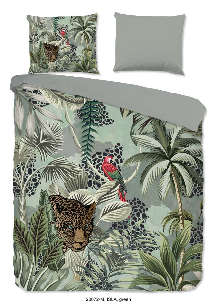 Pure dekbedovertrek Isla - Groen - 240 x 220 cm - 100% Polyester