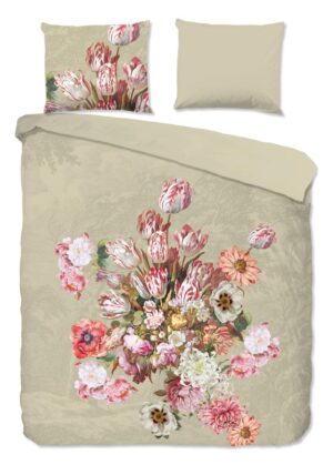 Good Morning dekbedovertrek Miran - Bruin - 200 x 220 cm - 100% katoen