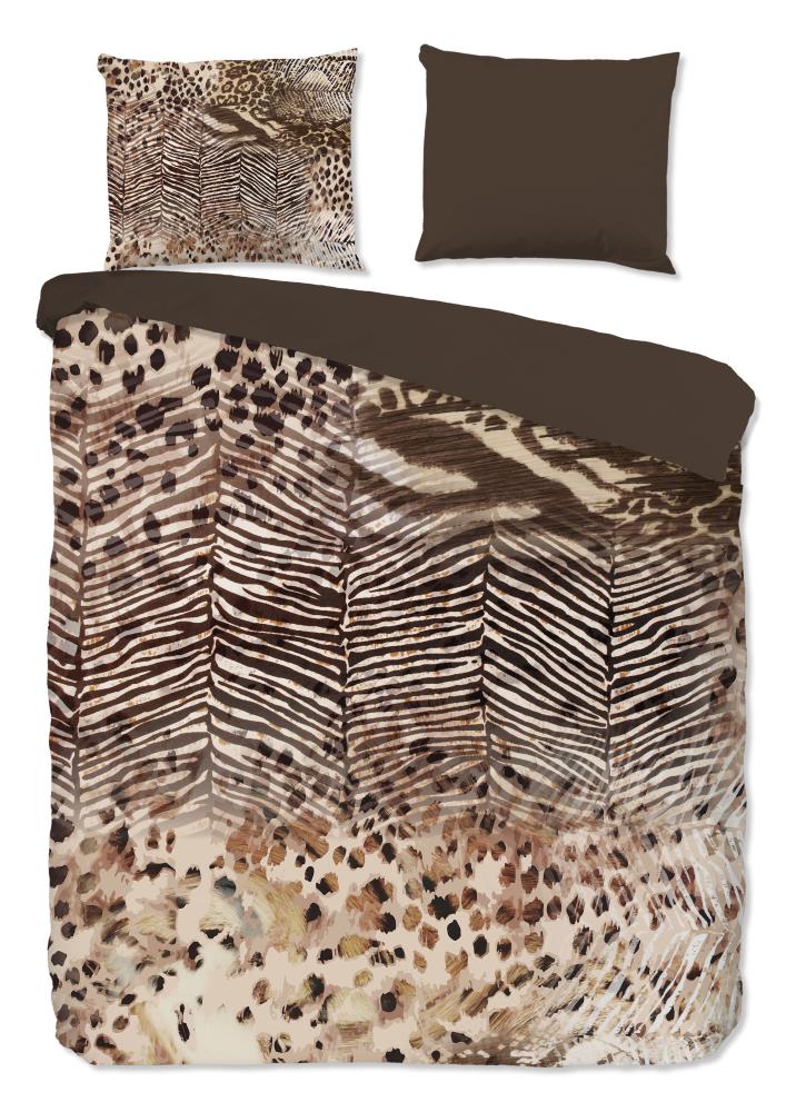 Pure dekbedovertrek Skins - Bruin - 240 x 220 cm - 100% Polyester