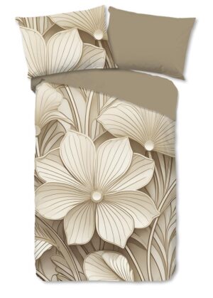 Good Morning dekbedovertrek Artdeco - Bruin - 140 x 200 cm - 100% katoen