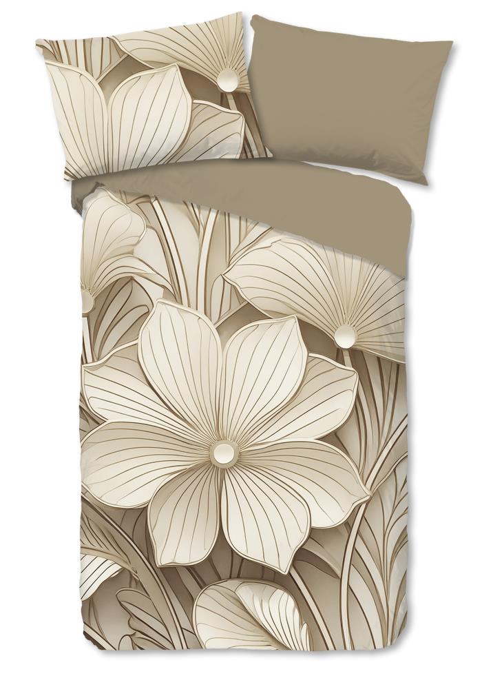 Good Morning Dekbedovertrek "Artdeco" - Bruin - (140x200 cm) - 100% Katoen