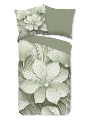 Good Morning dekbedovertrek Artdeco - Groen - 155 x 220 cm - 100% katoen