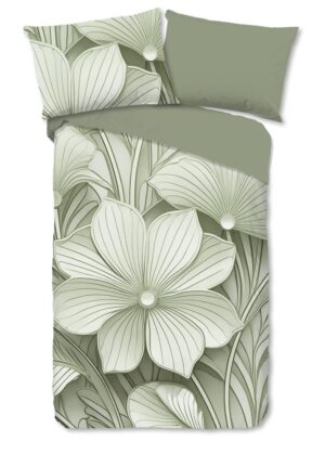 Good Morning dekbedovertrek Artdeco - Groen - 140 x 200 cm - 100% katoen