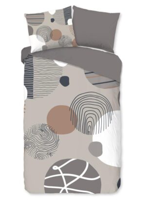 Good Morning dekbedovertrek Hendrik - Grijs - 140 x 220 cm - 100% katoen