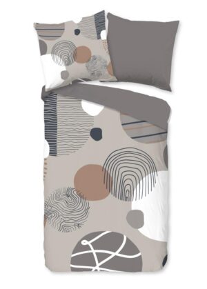 Good Morning dekbedovertrek Hendrik - Grijs - 155 x 220 cm - 100% katoen